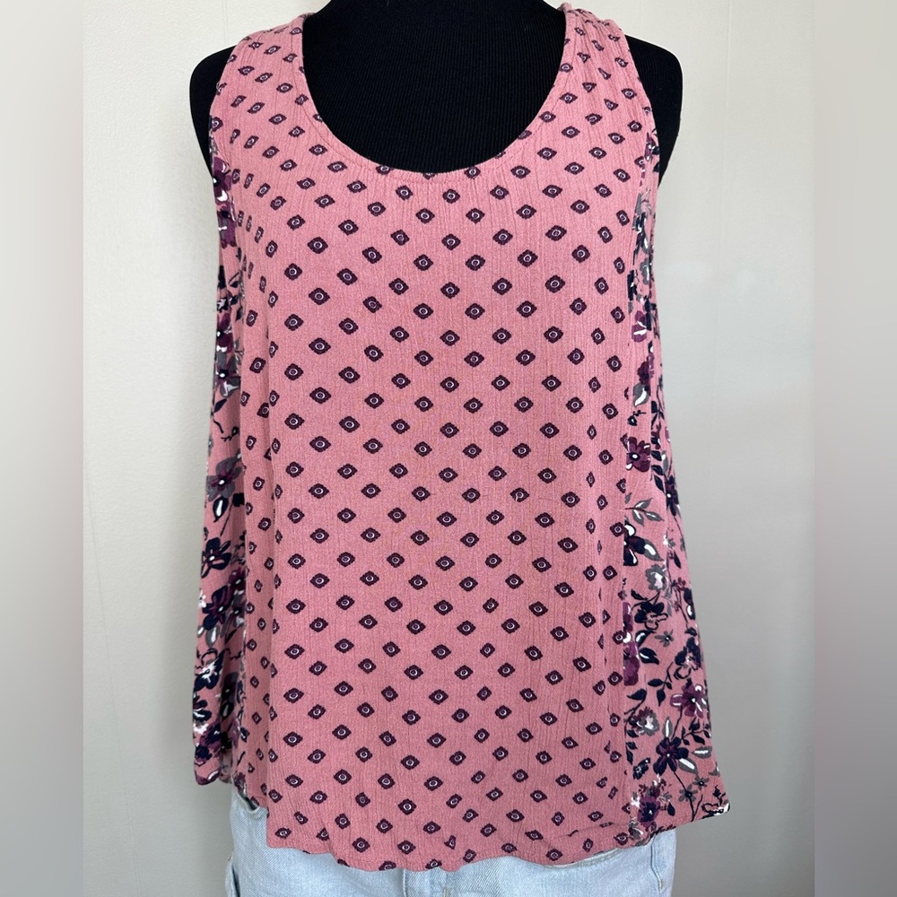 Mauve floral tank
